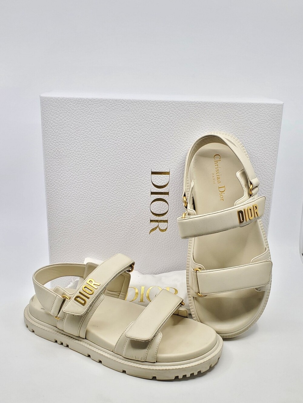 Christian Dior Dioract Sandal- OFF WHITE